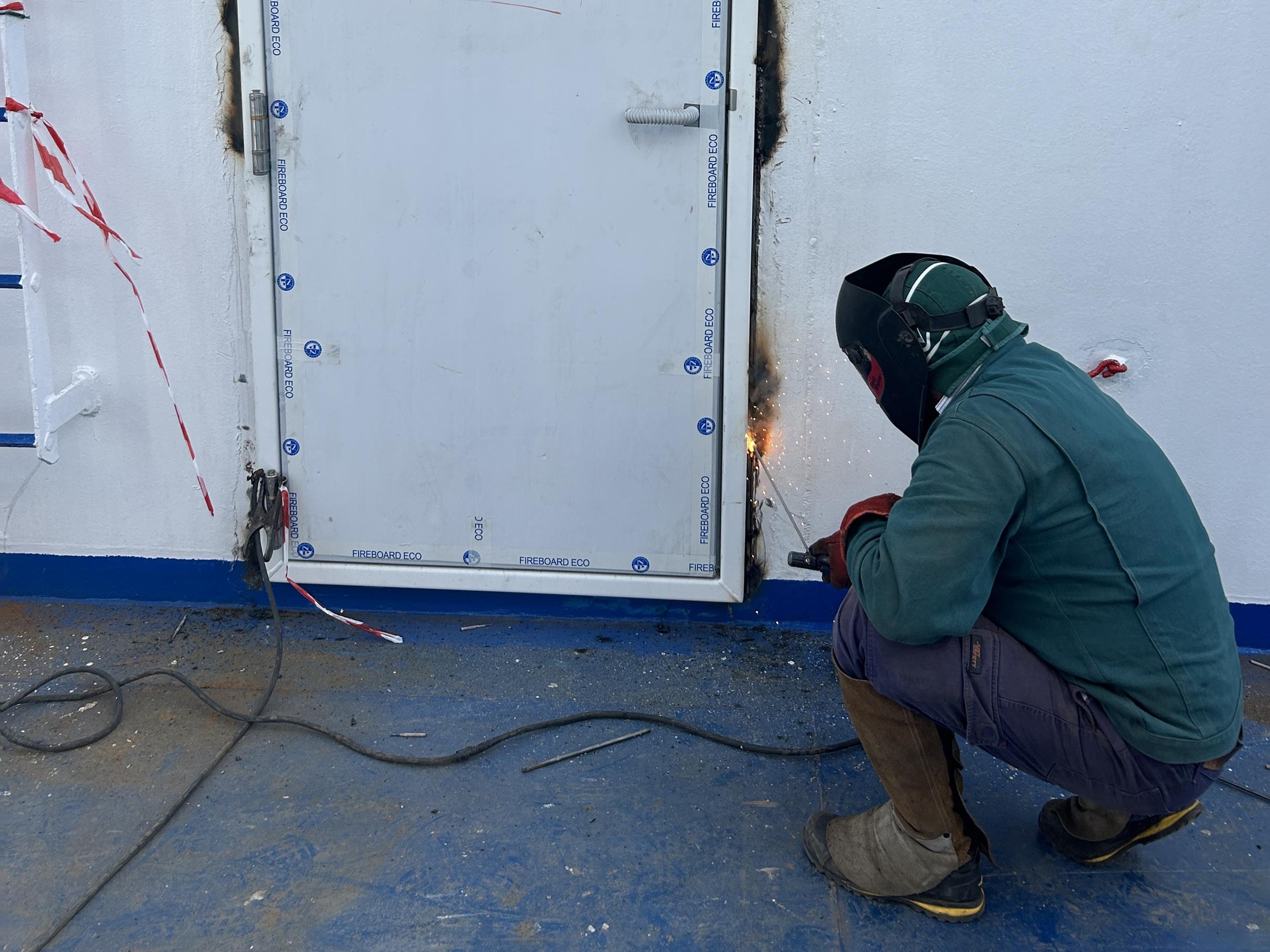 External door welding